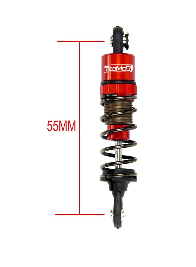 TOOMOD 1/10 55MM RC Oil filled Shock Absorbers kit for Tamiya TT-01 TT-02 WR-02 M05 M06 TA05 1:10 On Road Car Upgrades Replace Parts (Red) - Image 2